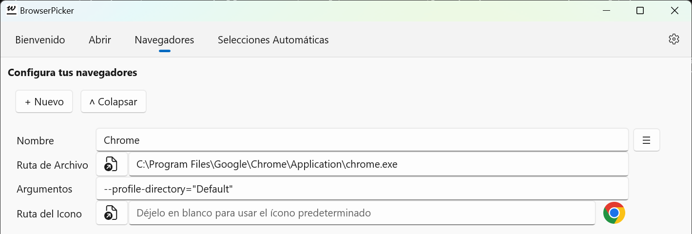 BrowserPicker: cómo abrir un perfil de Chrome en particular
