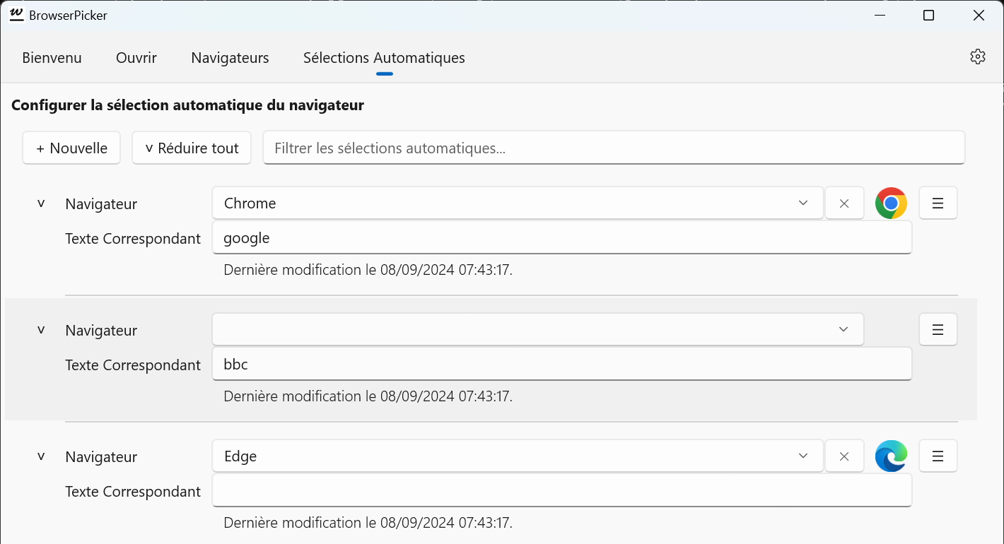 BrowserPicker - Comment avoir une exception à une sélection automatique par défaut