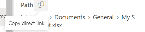 SharePoint - copy direct link